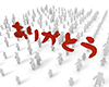 100人のありがとう - 文字｜イラスト｜無料素材