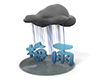 雨雲と梅雨 - 文字｜イラスト｜無料素材