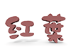 紅葉の3D文字 - 文字｜イラスト｜無料素材