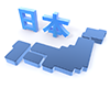 日本 - 地図 - 文字｜イラスト｜無料素材