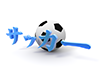 サッカー3D文字とボール - 文字｜イラスト｜無料素材