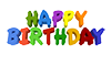 HAPPY-BIRTHDAY｜ハッピーバースデー - 文字｜イラスト｜無料素材
