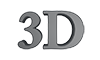 3D｜スリーディ - 文字｜イラスト｜無料素材