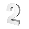 2-NUMBER｜2数字 - 文字｜イラスト｜無料素材