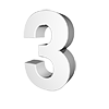 3-NUMBER｜3数字 - 文字｜イラスト｜無料素材