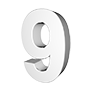 9-NUMBER｜9数字 - 文字｜イラスト｜無料素材