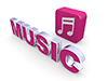 Music｜ミュージック - 文字｜イラスト｜無料素材