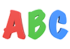 ABC｜エービーシー - 文字｜イラスト｜無料素材