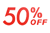 50% OFF ｜ 50% OFF-Text ｜ Illustration ｜ Free material