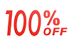 100% OFF ｜ 100% OFF-Text ｜ Illustration ｜ Free material