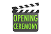 OPENING CEREMONEY ｜ Opening Ceremony / Clapperboard for movie shooting --Character ｜ Illustration ｜ Free material