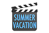 SUMMER VACATION ｜ Summer vacation / Clapperboard for movie shooting ―― Characters ｜ Illustration ｜ Free material
